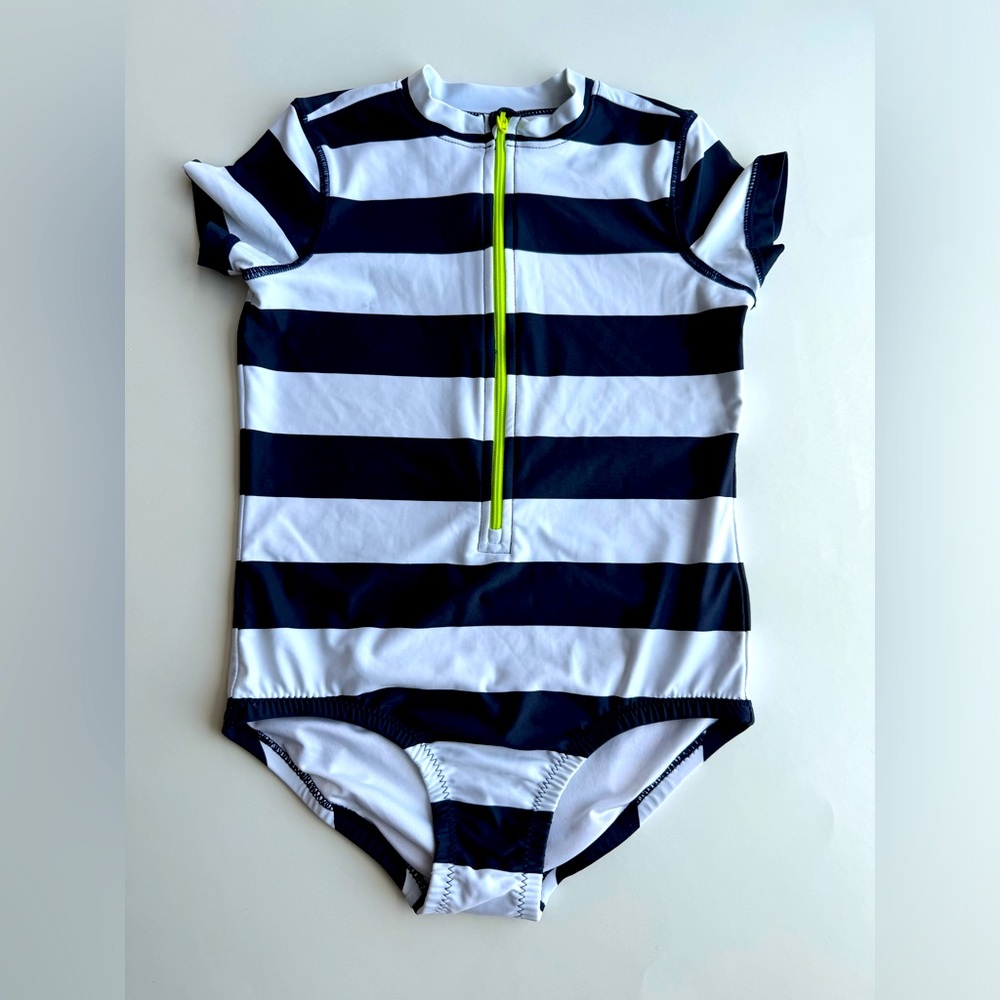 PRIMARY Kids Short Sleeve Rash Guard Swimsuit - Size 4-5